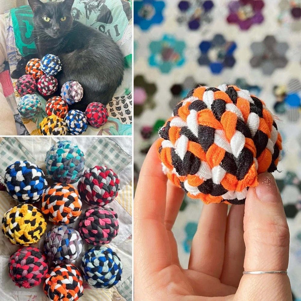 Colorful Cat Toy - Braided Ball
